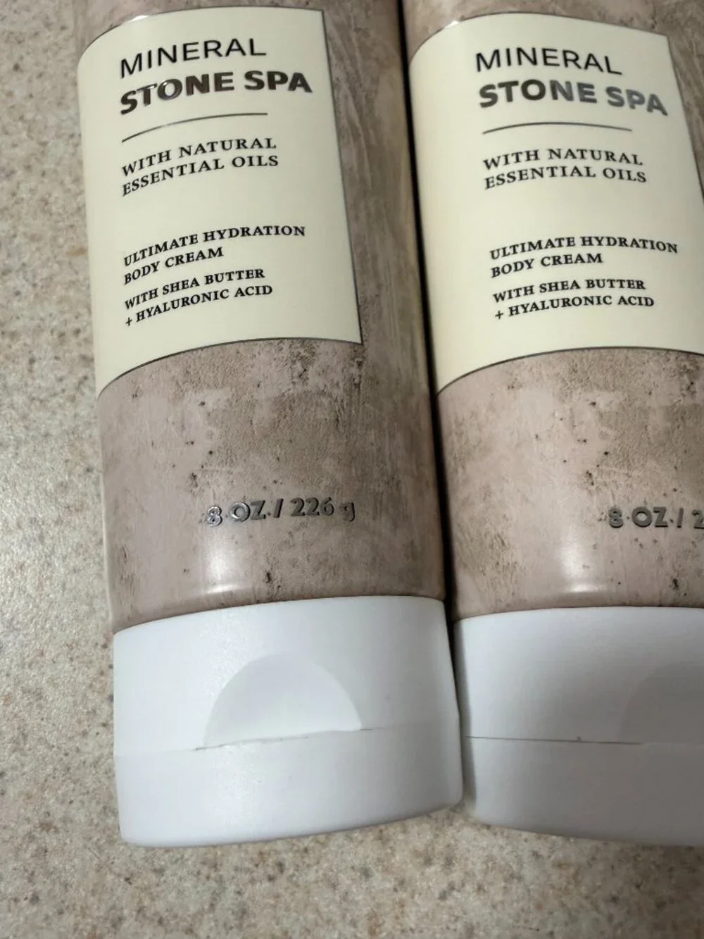 Bath & Body Works Mineral Stone Spa Ultimate Hydration Body Cream Lot 2x 8 oz